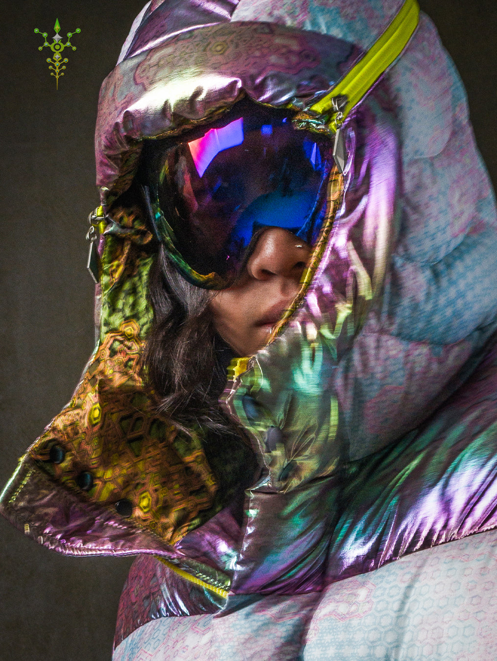 Down Jacket Men & Pakpak / Nylon (Glow in the Dark) - GALACTIK NIRVANA
