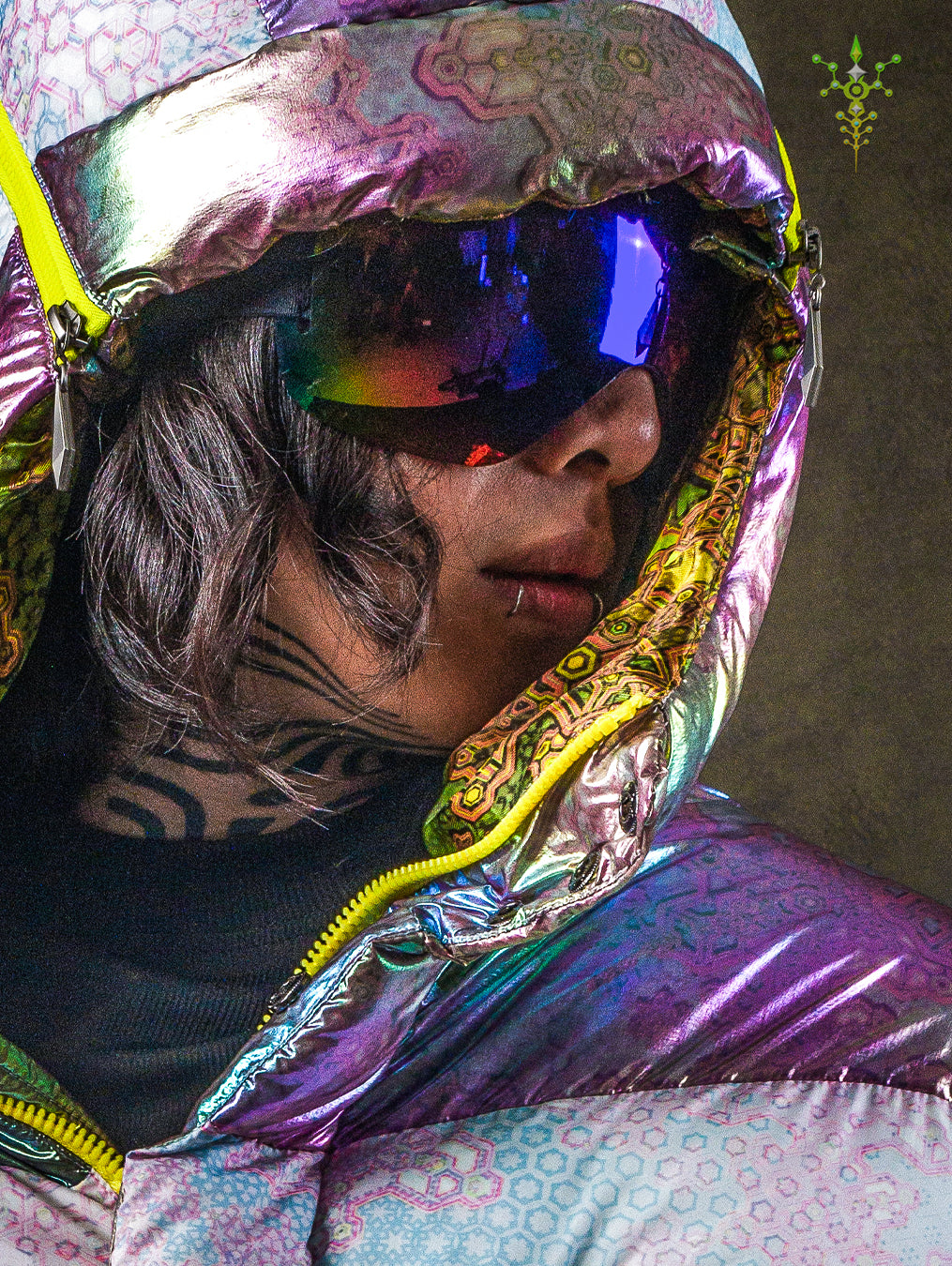 Down Jacket Men & Pakpak / Nylon (Glow in the Dark) - GALACTIK NIRVANA