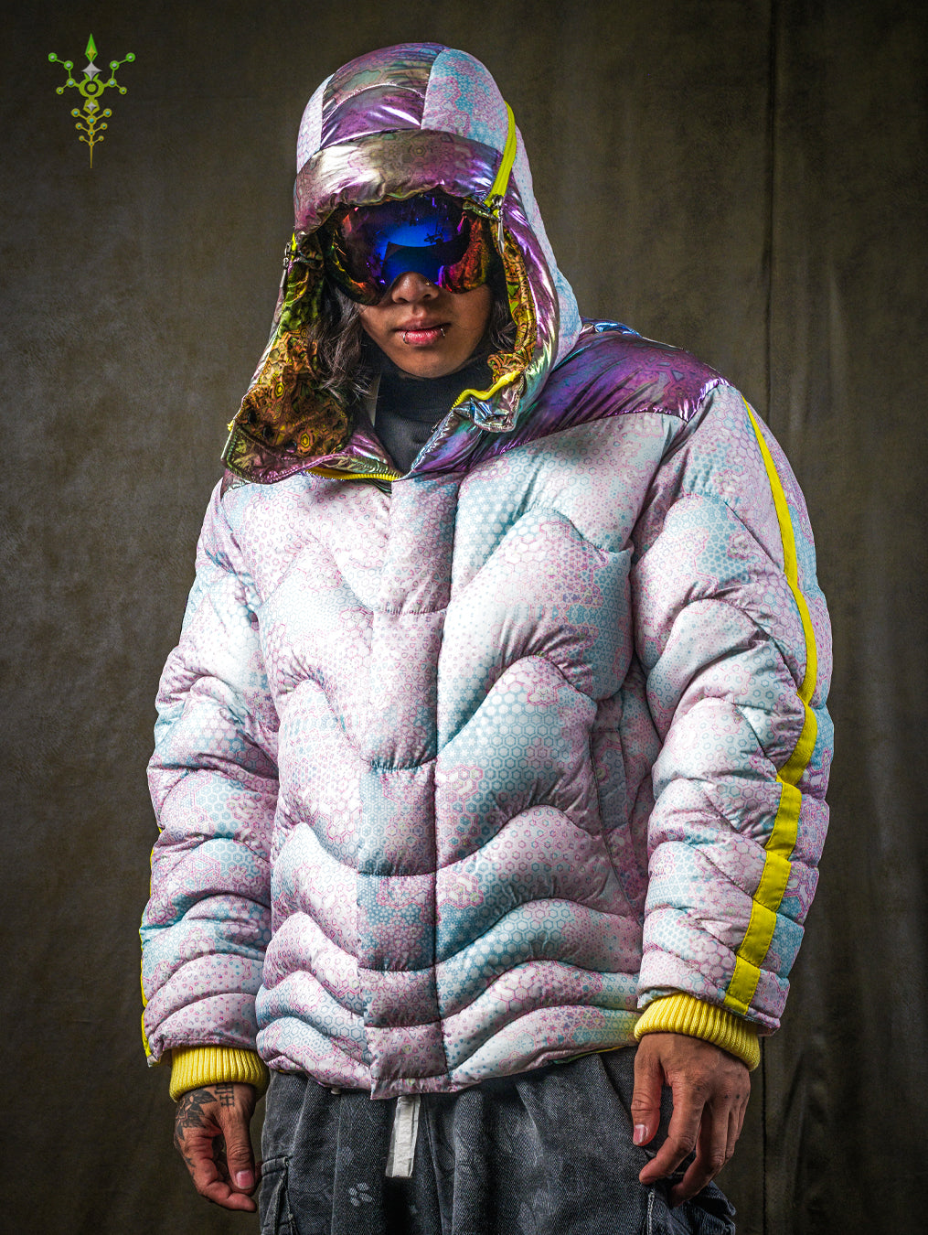 Down Jacket Men & Pakpak / Nylon (Glow in the Dark) - GALACTIK NIRVANA