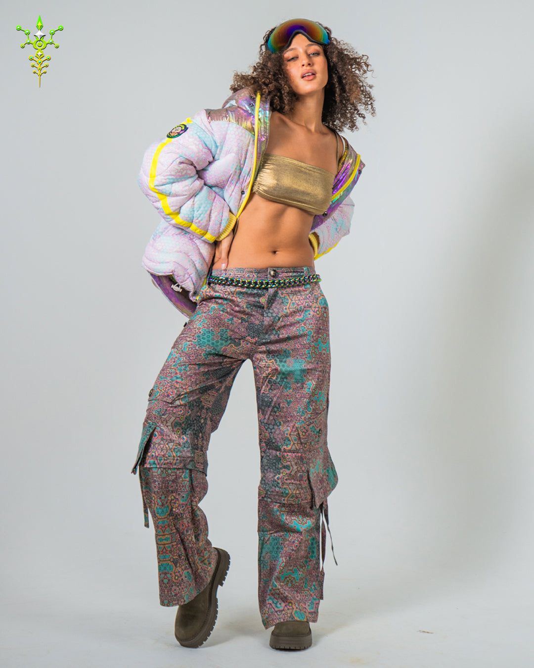 Down Jacket Woman & Pakpak / Nylon (Glow in the Dark) - GALACTIK NIRVANA