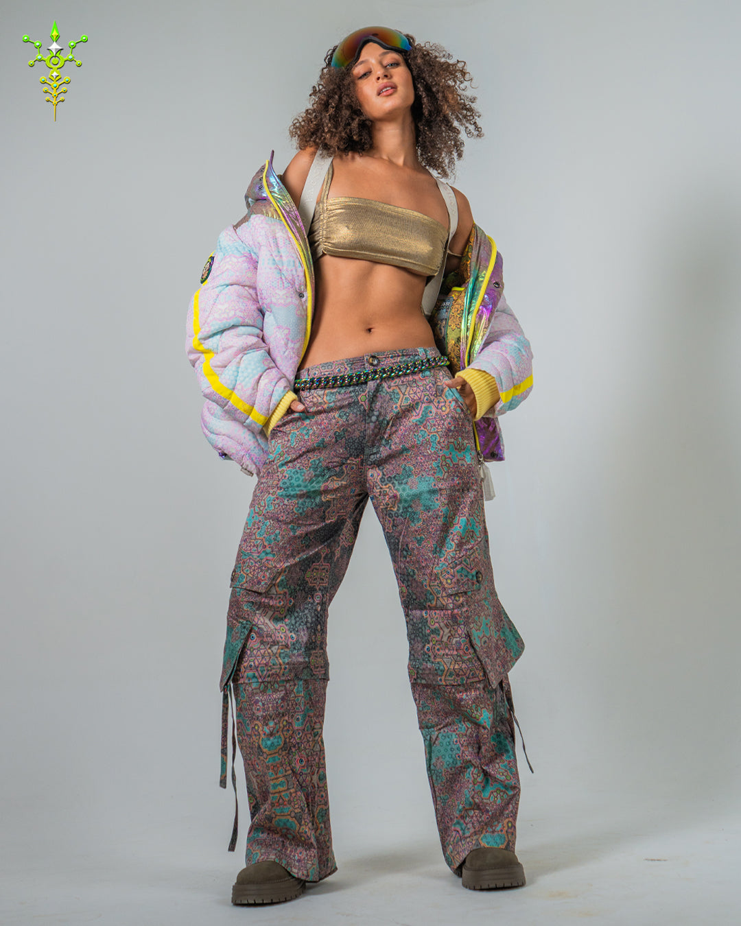 Down Jacket Woman & Pakpak / Nylon (Glow in the Dark) - GALACTIK NIRVANA