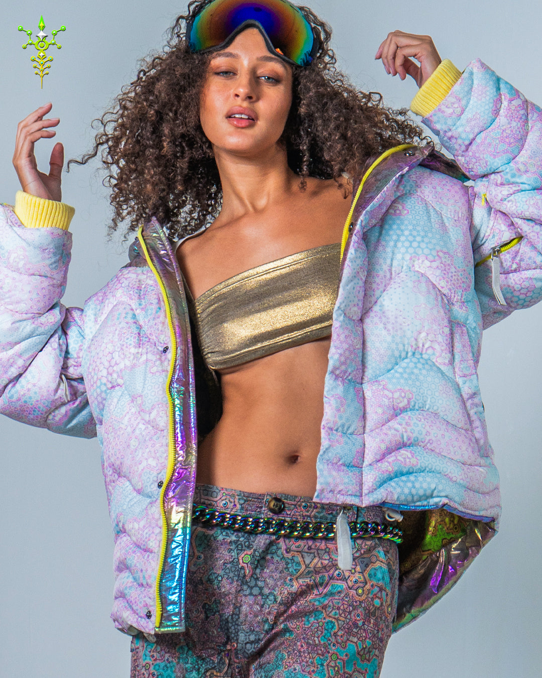 Down Jacket Woman & Pakpak / Nylon (Glow in the Dark) - GALACTIK NIRVANA