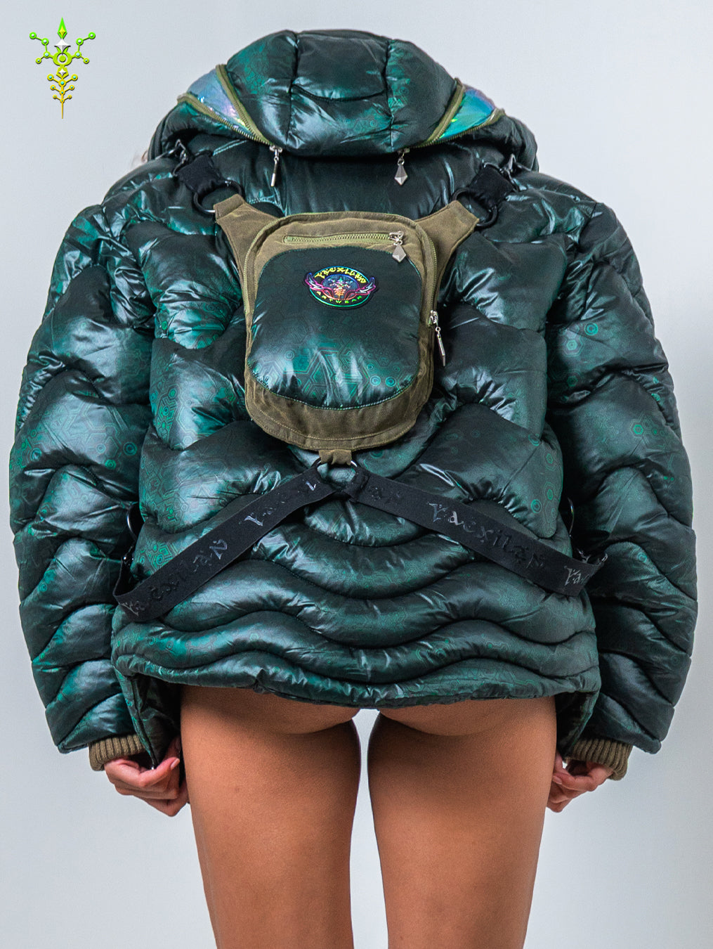 Down Jacket Woman & Pakpak / Nylon - Green Forest ATLANTHEON