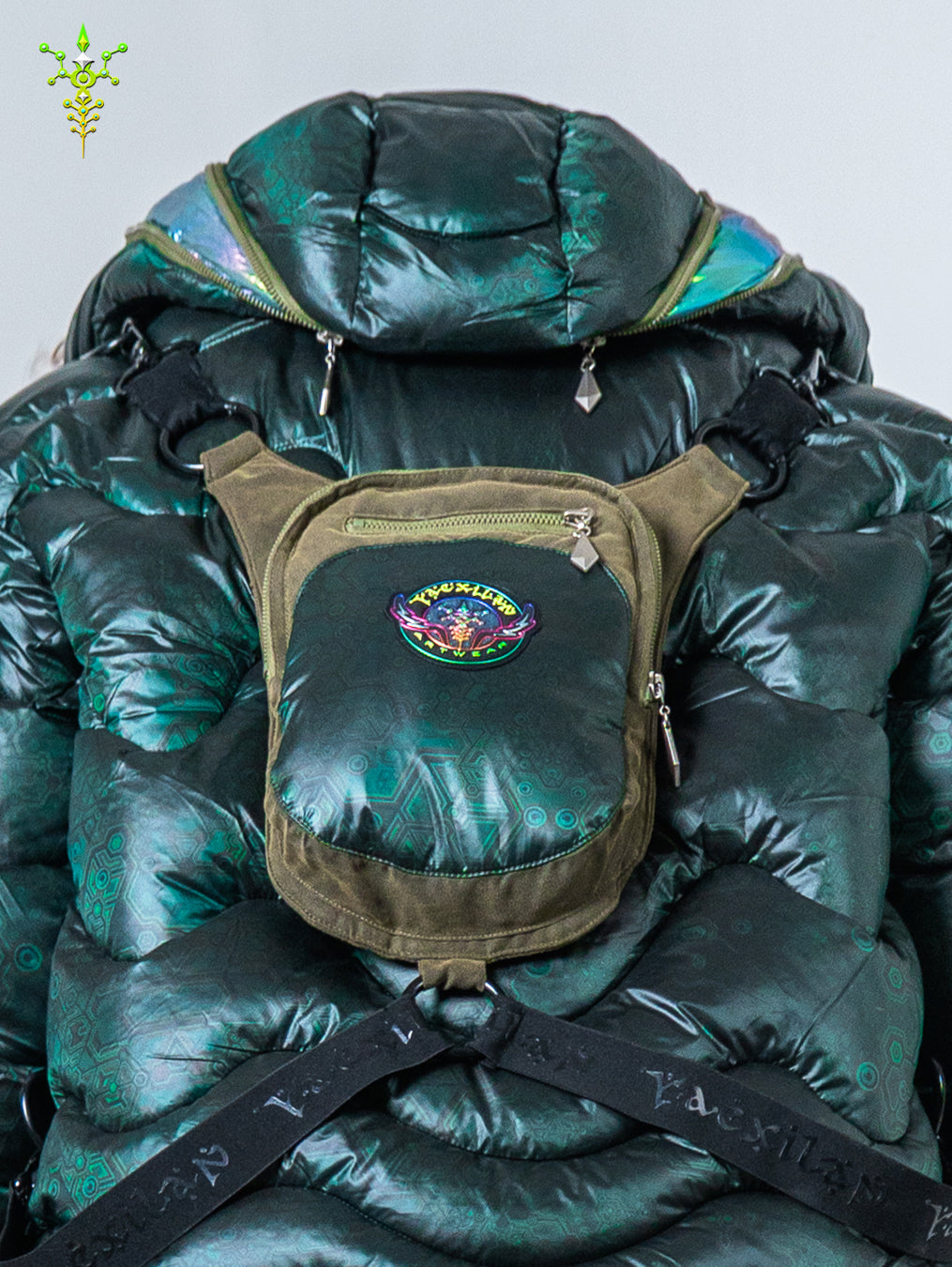 Down Jacket Woman & Pakpak / Nylon - Green Forest ATLANTHEON