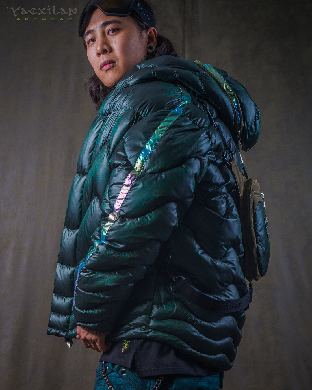 Down Jacket Men & Pakpak / Nylon - Green Forest ATLANTHEON