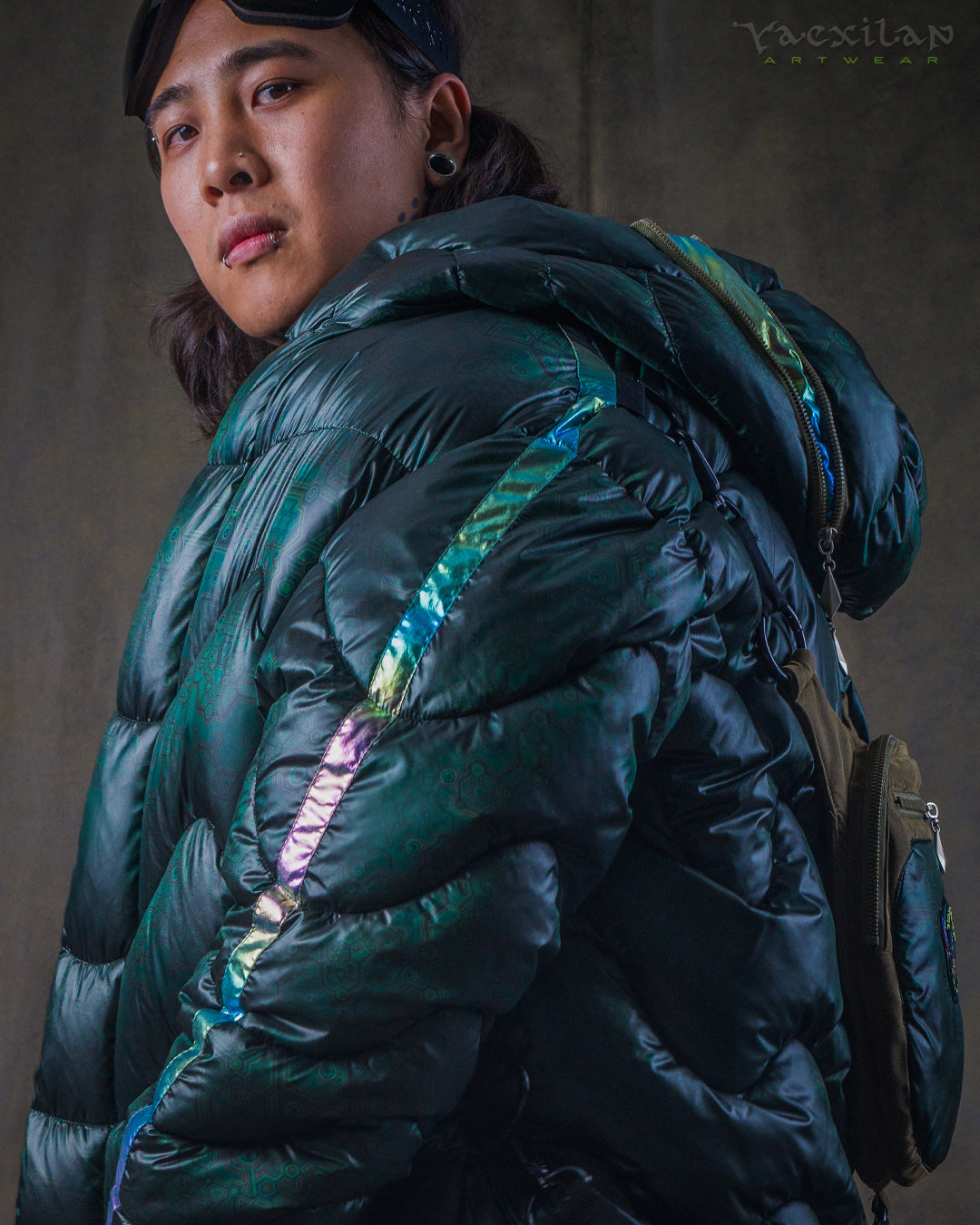 Down Jacket Men & Pakpak / Nylon - Green Forest ATLANTHEON