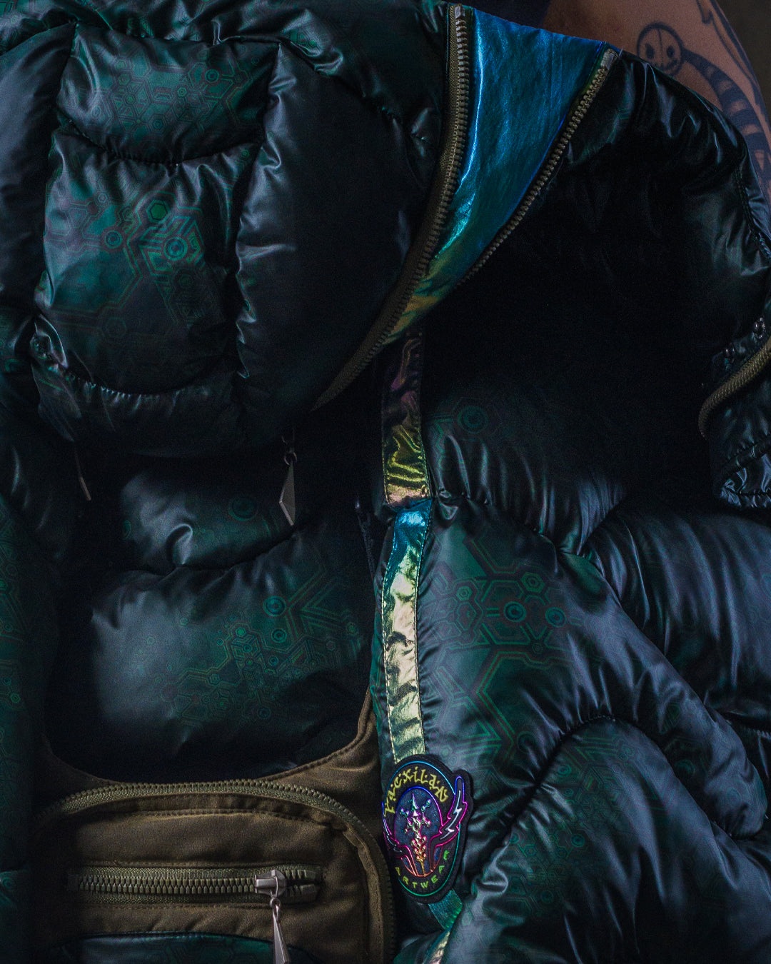 Down Jacket Men & Pakpak / Nylon - Green Forest ATLANTHEON
