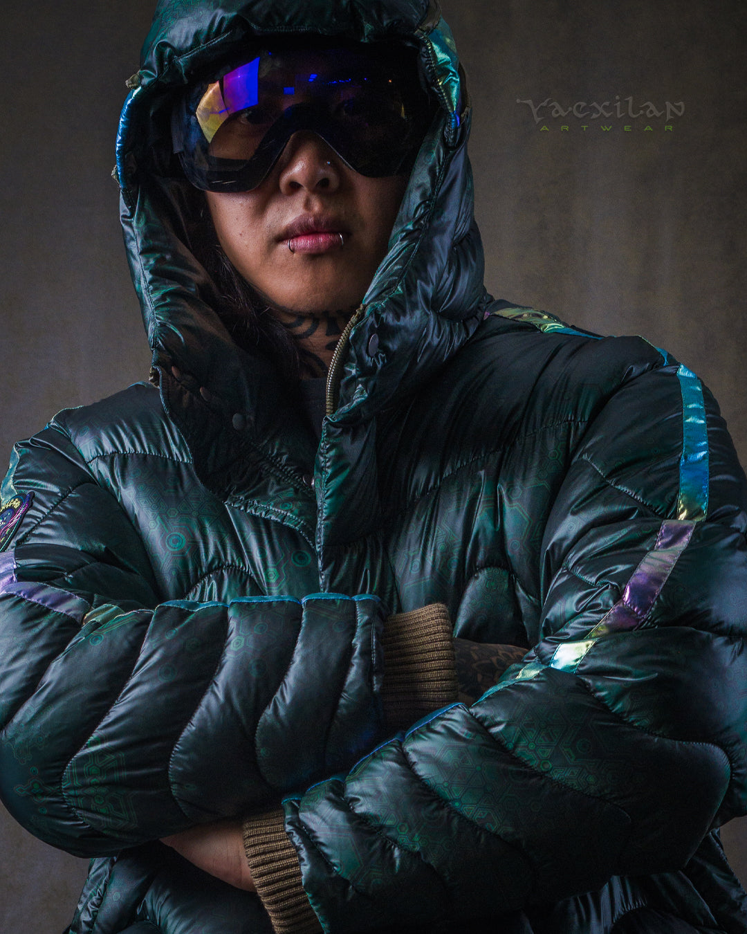 Down Jacket Men & Pakpak / Nylon - Green Forest ATLANTHEON