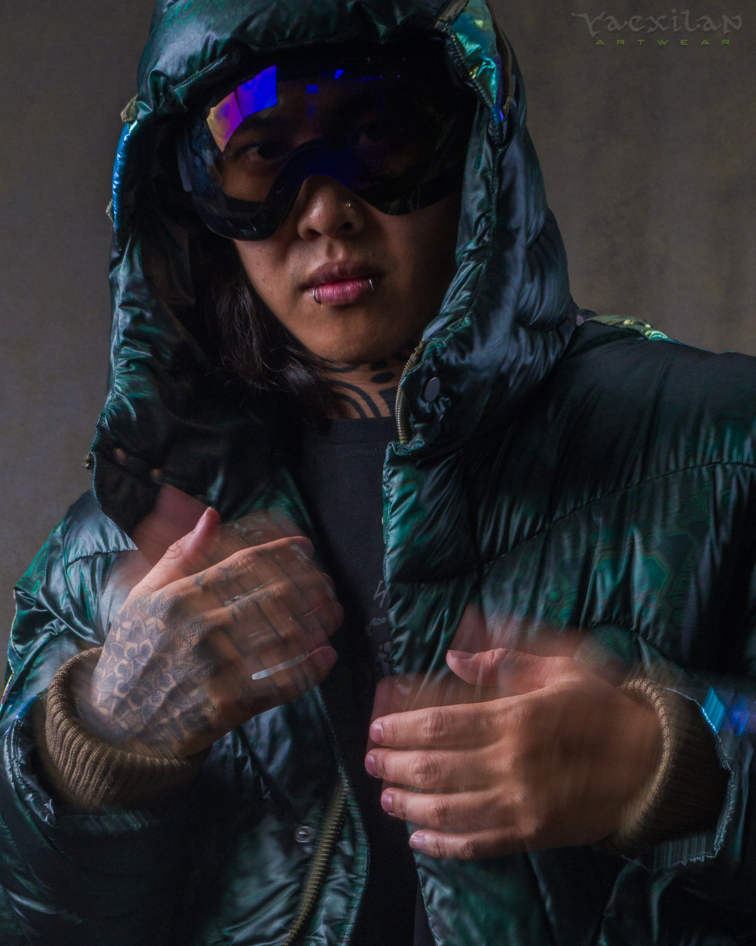 Down Jacket Men & Pakpak / Nylon - Green Forest ATLANTHEON