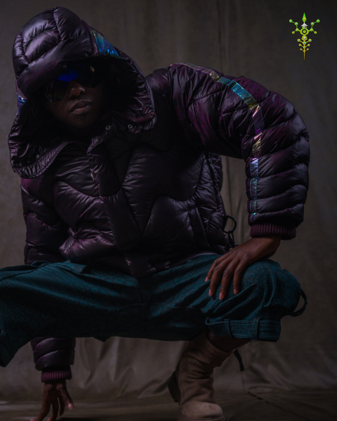 Down Jacket Men & Pakpak / Nylon - Purple Haze ASTROCORAL