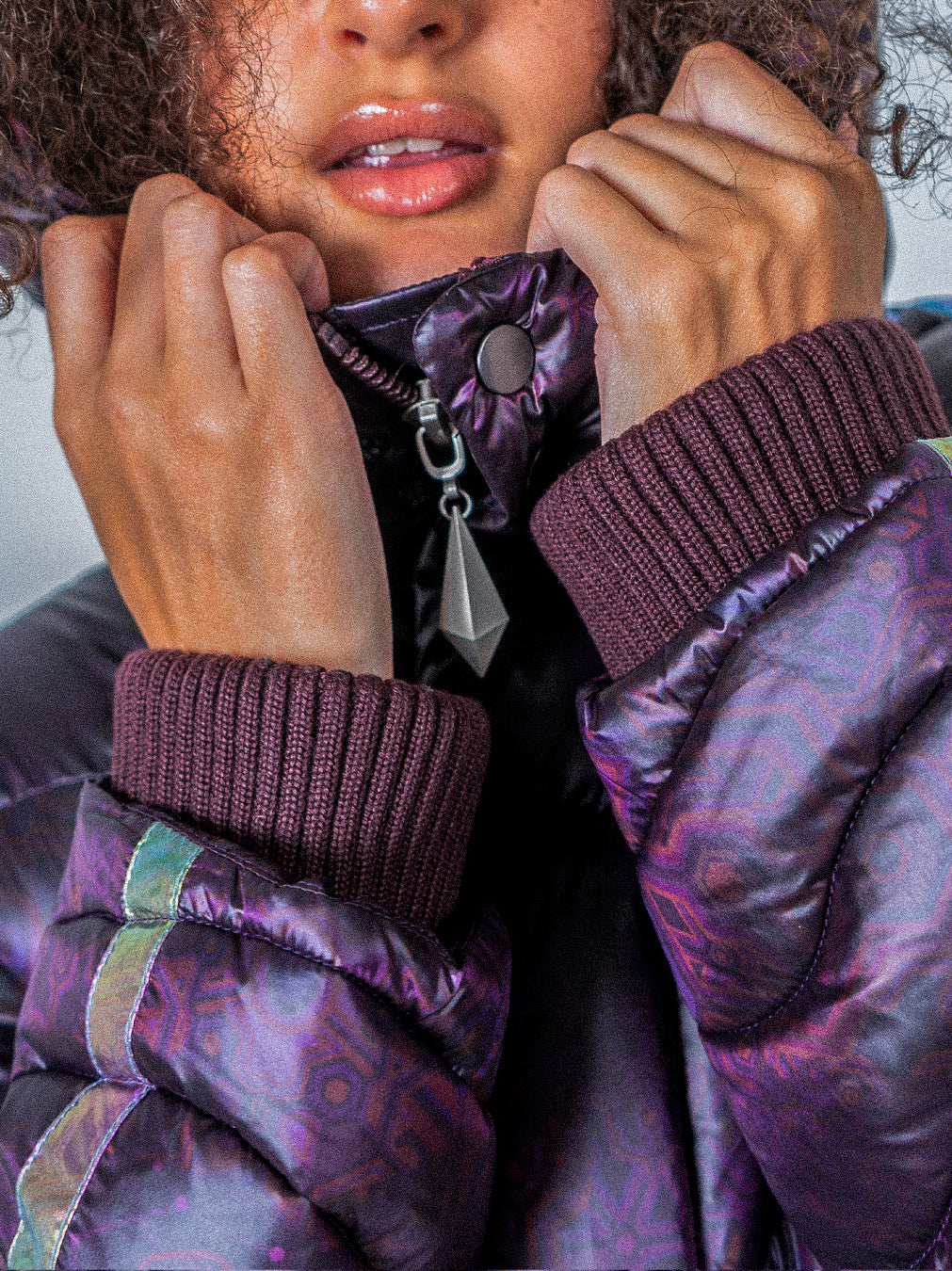 Down Jacket Woman & Pakpak / Nylon - Purple Haze ASTROCORAL