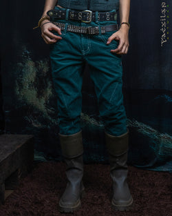 Pants Woman / Double Decker Cotton Kodroi - BOTTLEGREEN