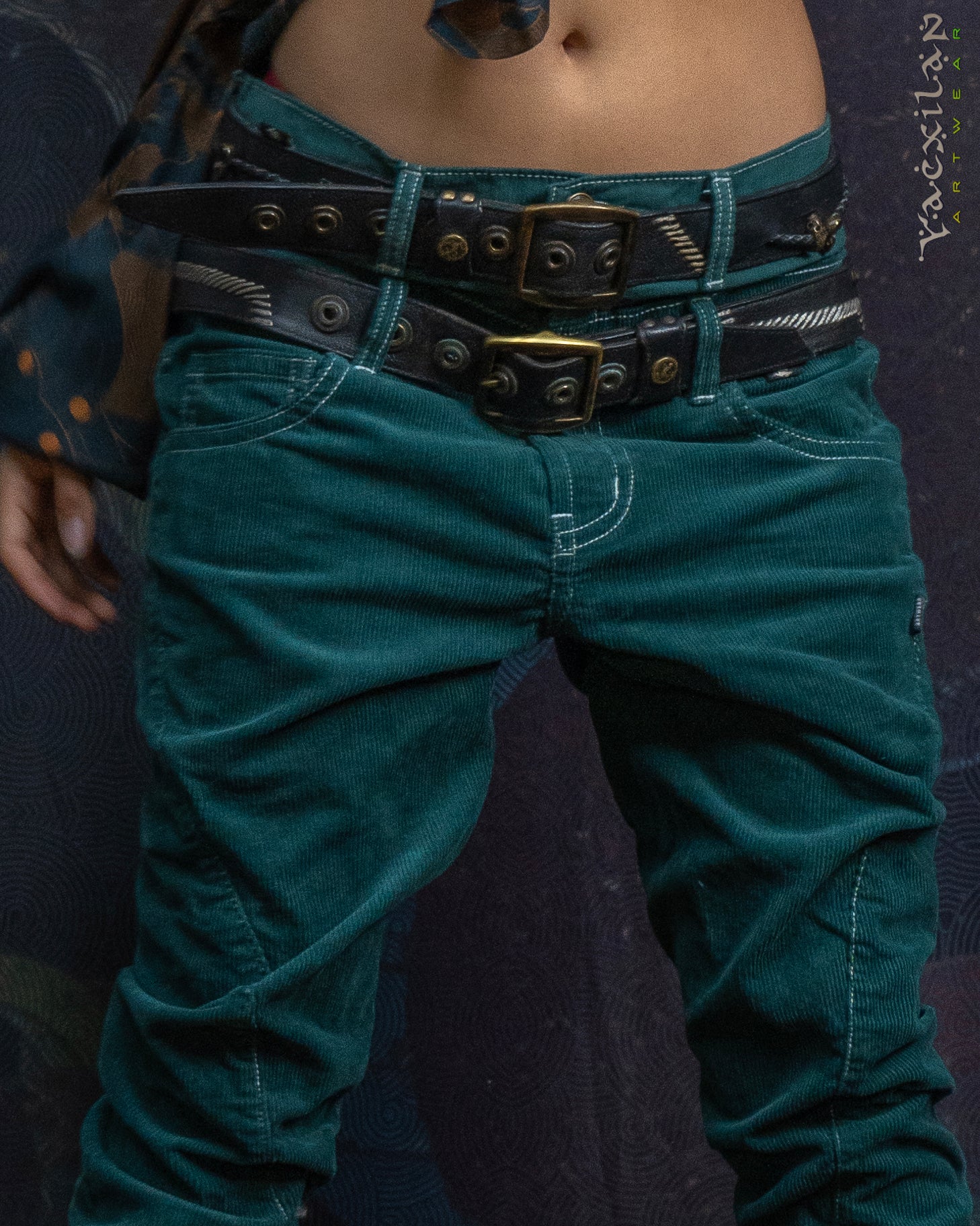 Pants Woman / Double Decker Cotton Kodroi - BOTTLEGREEN