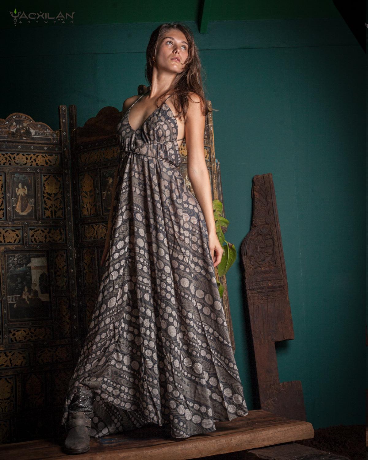 Long Dress Triangle / Bamboo - SANDSTORMZ - Yacxilan Artwear