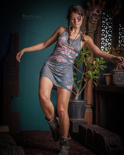 Fitted Dress / Special Edition - SEXTIESEYZES Tribal Holes - Yacxilan Artwear