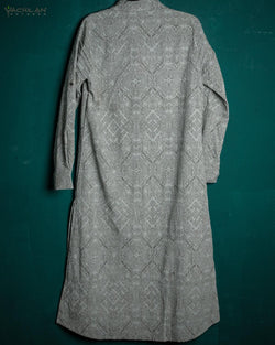 Dress Longsleeve Woman / Zaafaraï - Japan Cotton Pale Blu MAYAZ - Yacxilan Artwear