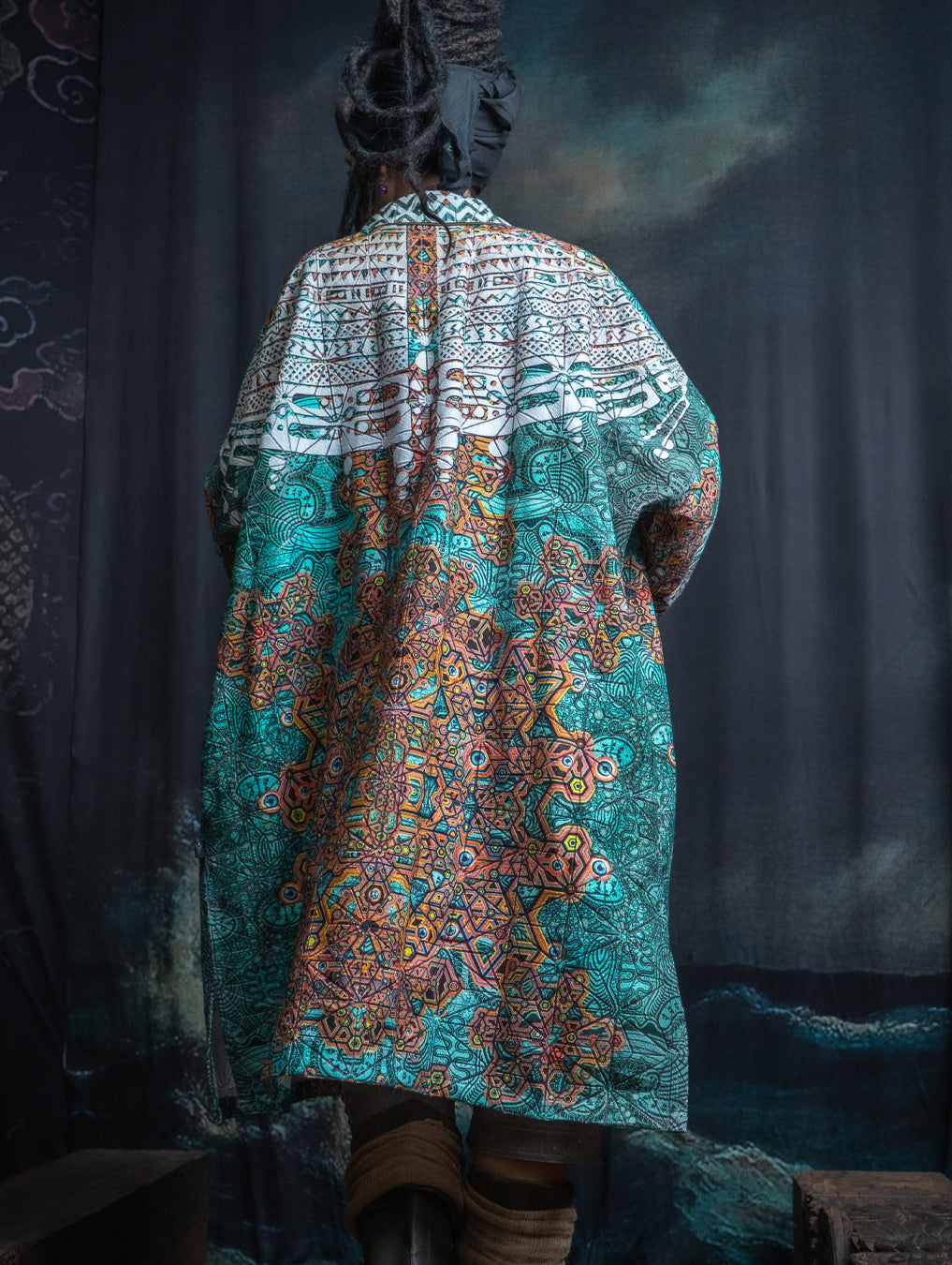 Classic Kimono / Embroidered Korean Cotton - ATLANTIS TRIBALSEA