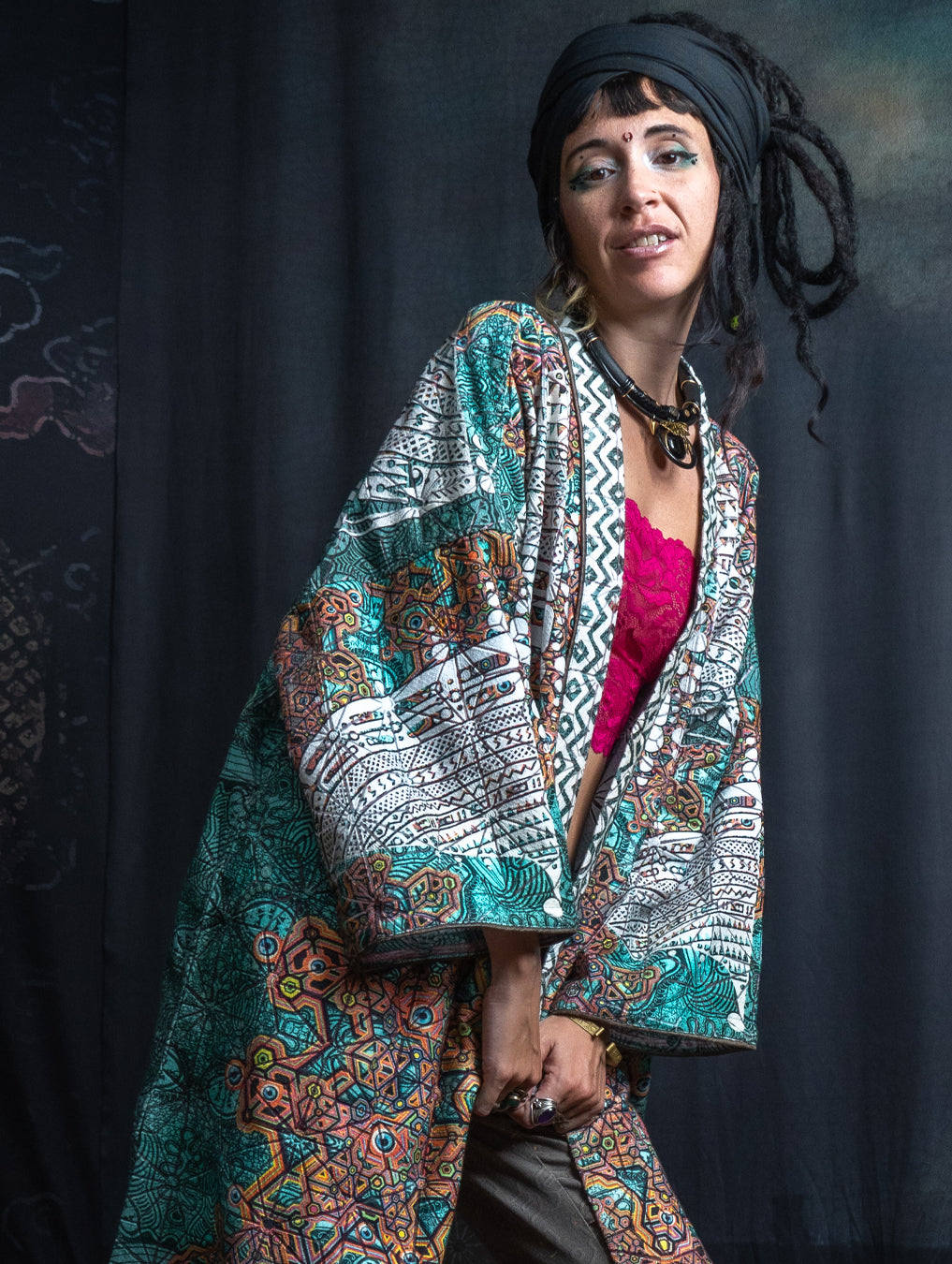 Classic Kimono / Embroidered Korean Cotton - ATLANTIS TRIBALSEA