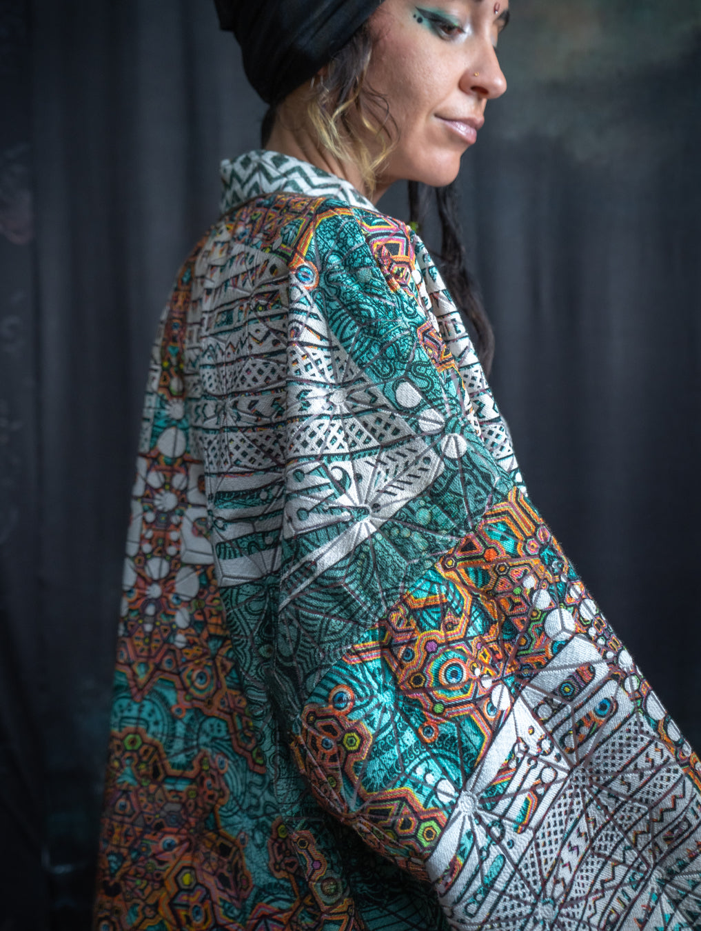 Classic Kimono / Embroidered Korean Cotton - ATLANTIS TRIBALSEA Short
