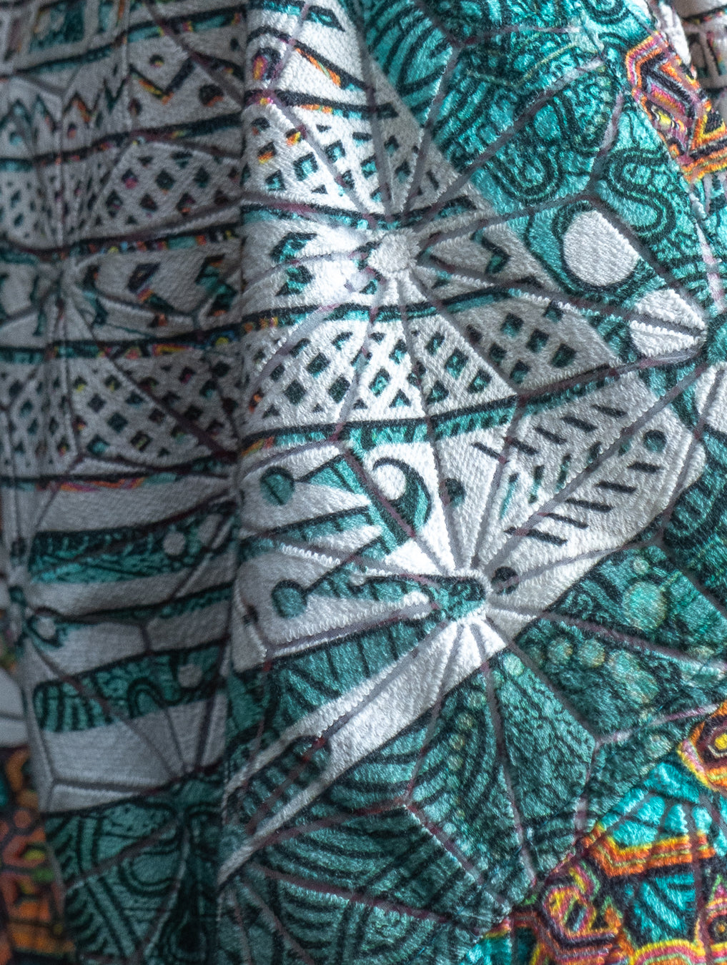 Classic Kimono / Embroidered Korean Cotton - ATLANTIS TRIBALSEA Short