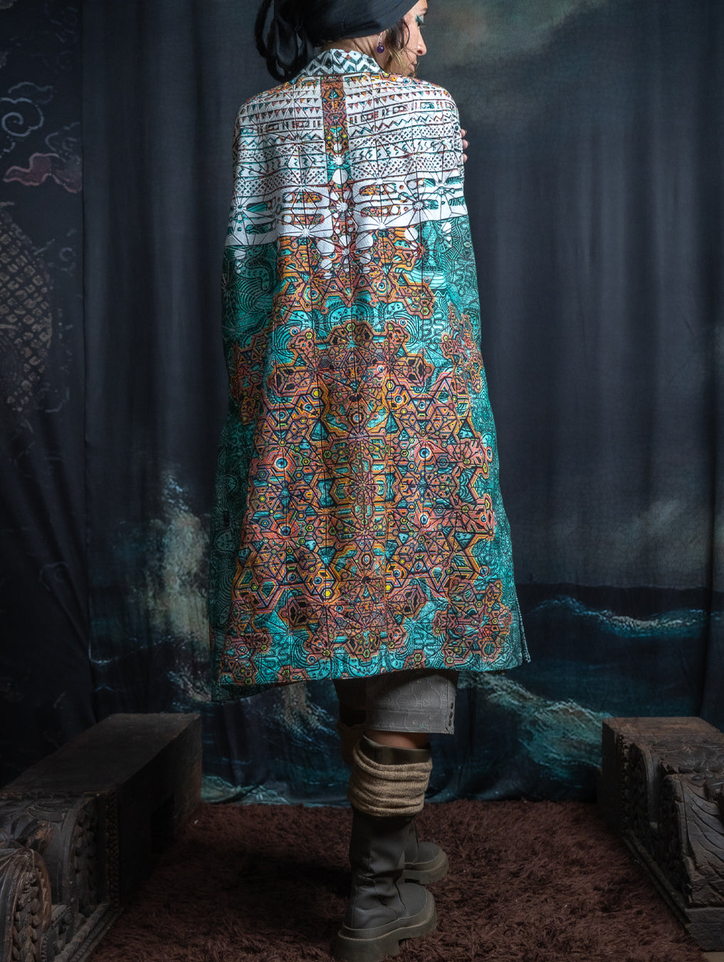 Classic Kimono / Embroidered Korean Cotton - ATLANTIS TRIBALSEA
