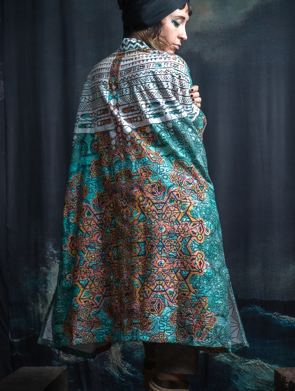 Classic Kimono / Embroidered Korean Cotton - ATLANTIS TRIBALSEA