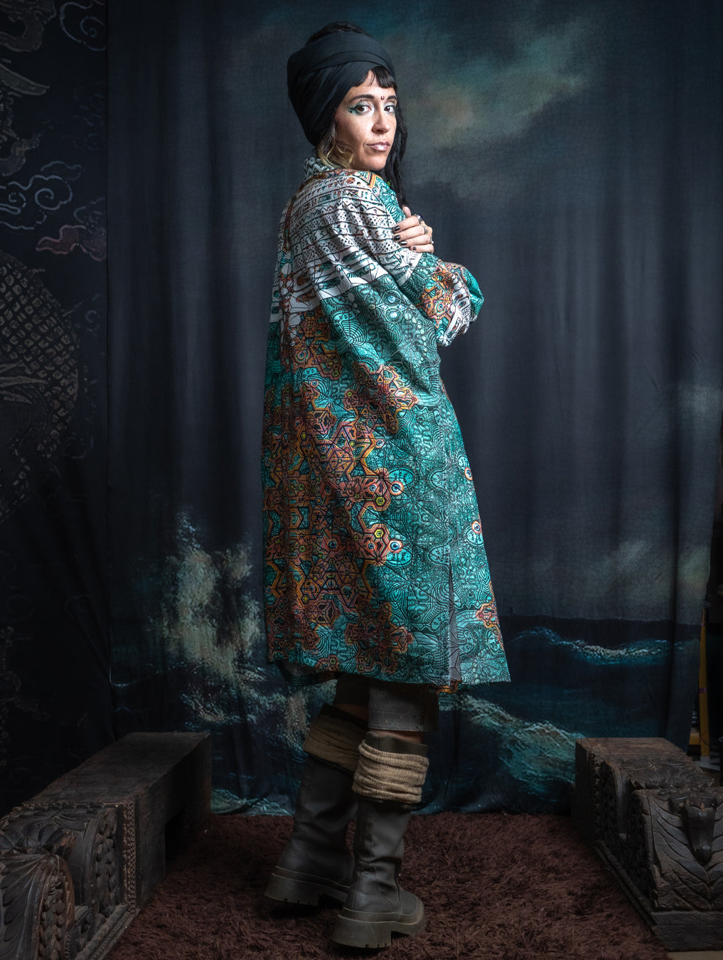 Classic Kimono / Embroidered Korean Cotton - ATLANTIS TRIBALSEA