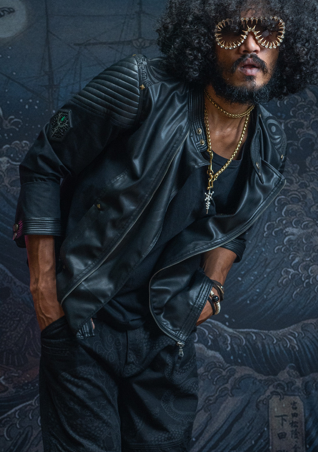 Jacket Men ENKI / Fake Leather - O'BLACKNESS