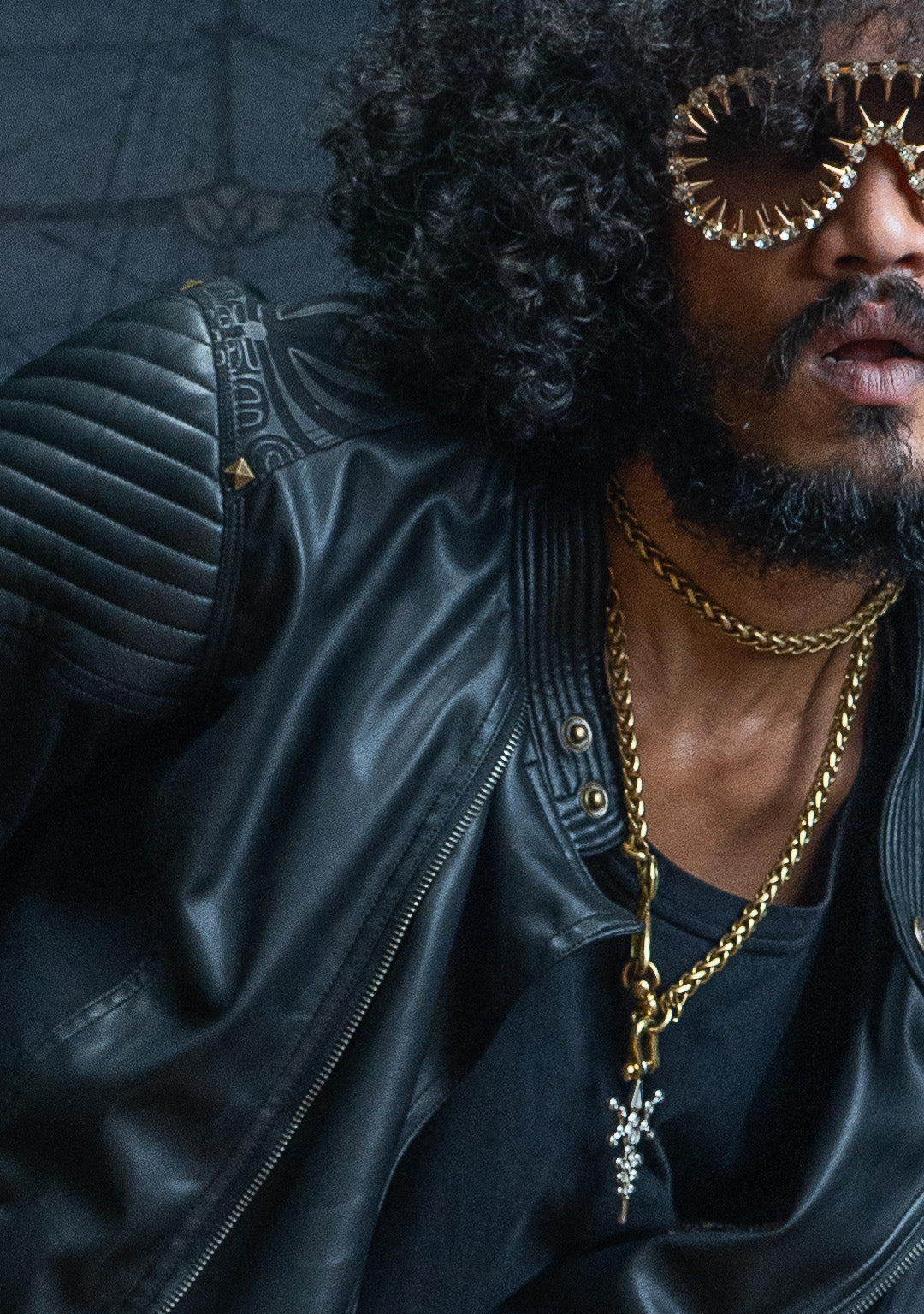 Jacket Men ENKI / Fake Leather - O'BLACKNESS