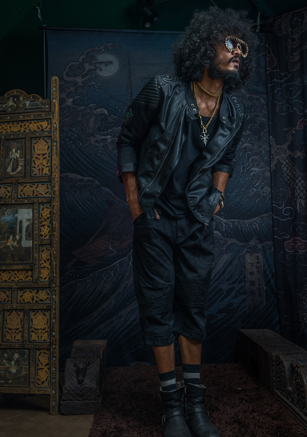 Jacket Men ENKI / Fake Leather - O'BLACKNESS