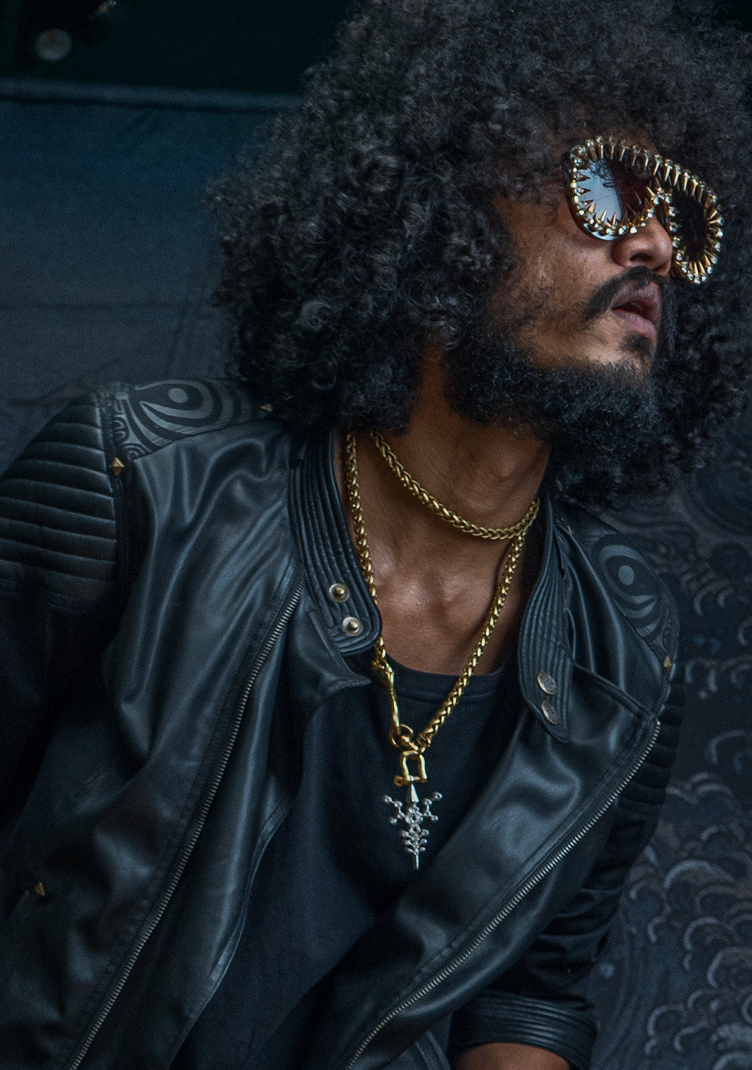 Jacket Men ENKI / Fake Leather - O'BLACKNESS