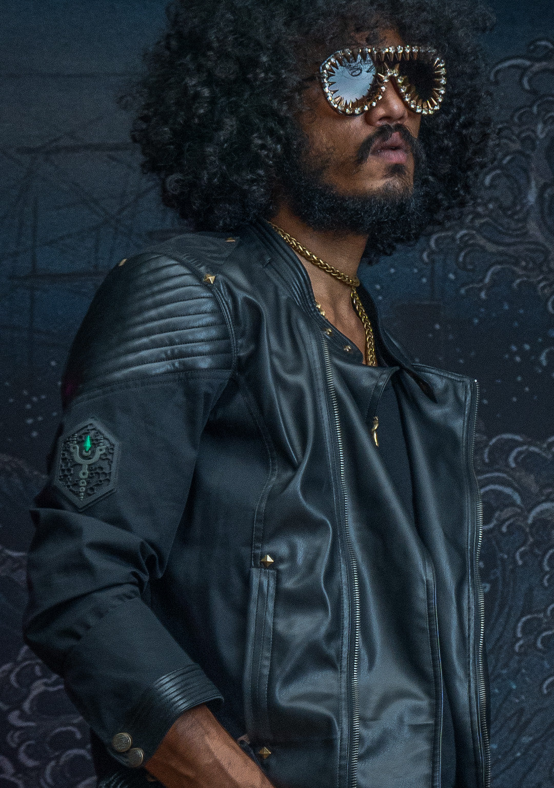 Jacket Men ENKI / Fake Leather - O'BLACKNESS