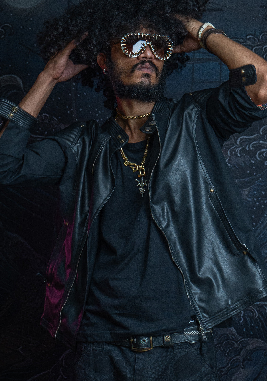 Jacket Men ENKI / Fake Leather - O'BLACKNESS