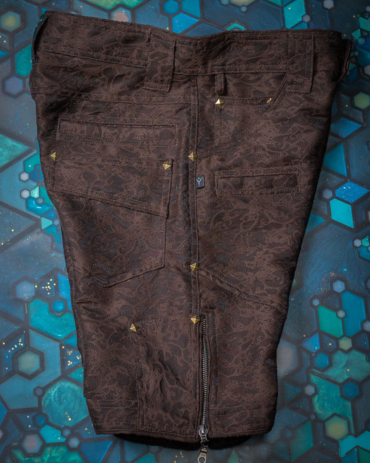 Flying Short Men / Japanese Jaquard - Brown FOREST - Yacxilan Artwear