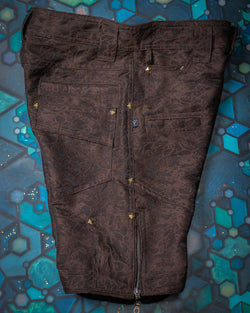 Flying Short Men / Japanese Jaquard - Brown FOREST - Yacxilan Artwear