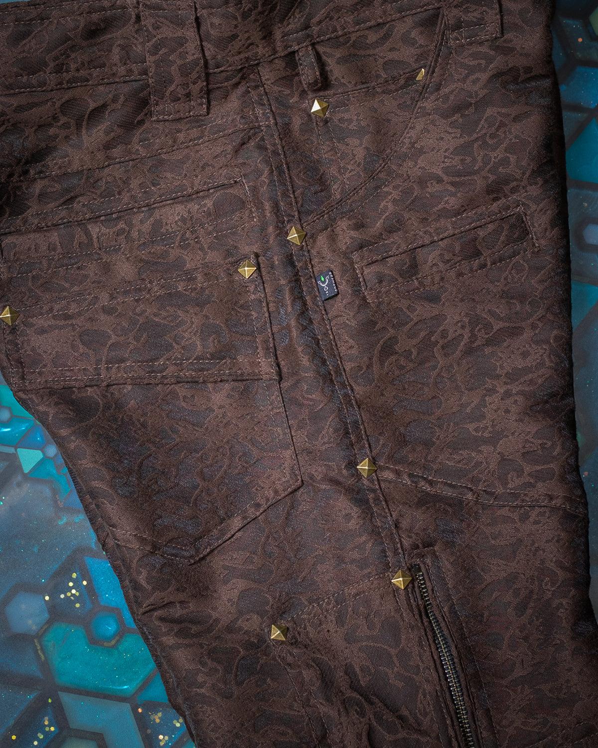 Flying Short Men / Japanese Jaquard - Brown FOREST - Yacxilan Artwear