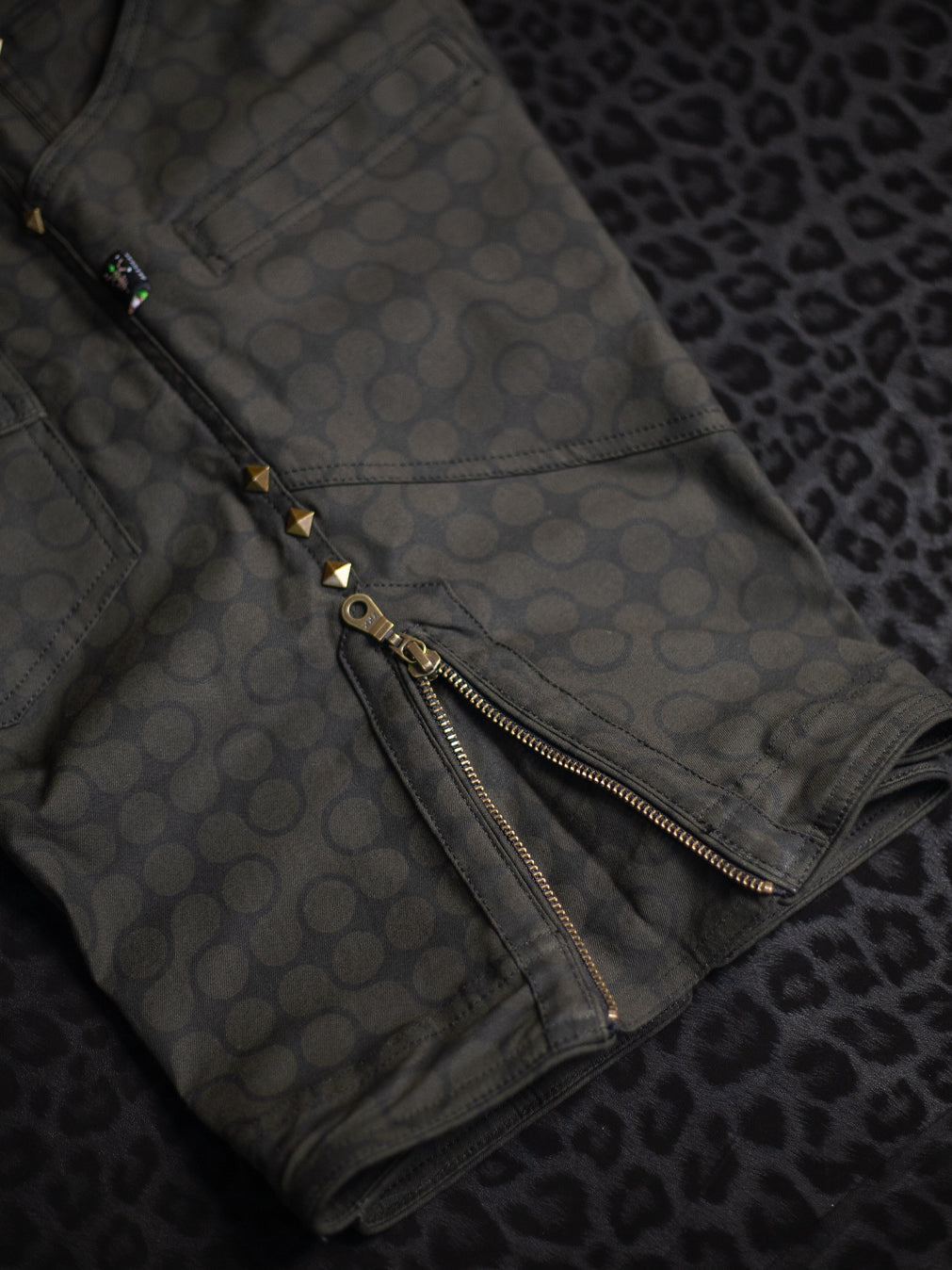 Flying Short Men / Cotton Printed - CHARCOAL TETRIS