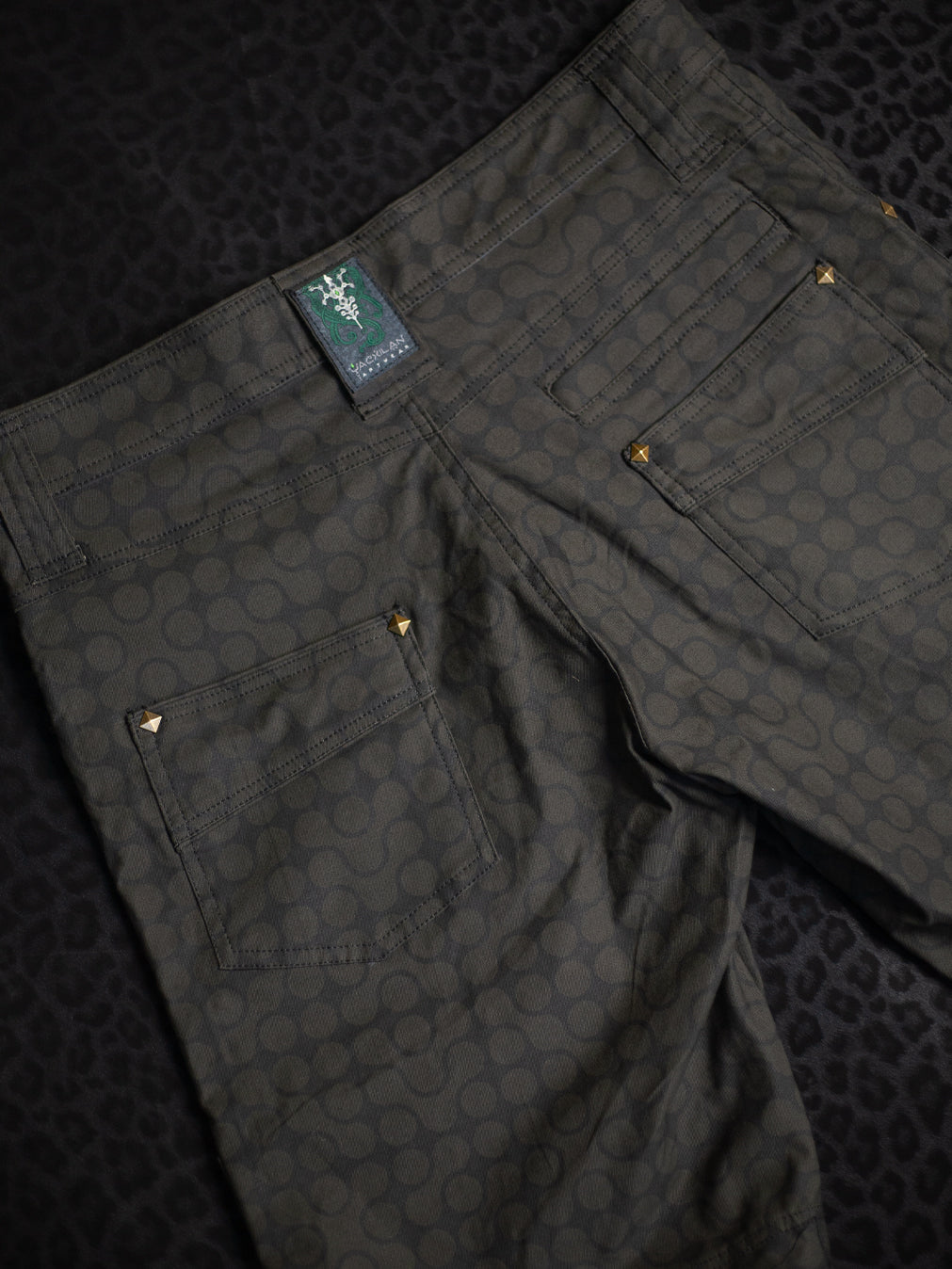 Flying Short Men / Cotton Printed - CHARCOAL TETRIS