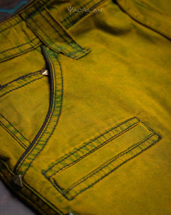 Flying Short Men / Light Cotton - TOXIC MUSTARD - Yacxilan Artwear