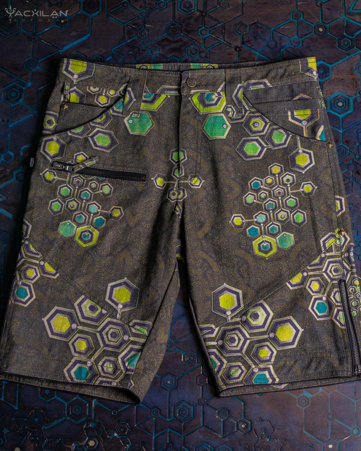 Flying Short Men / Tough Linen Printed - MYCELIUM - Yacxilan Artwear