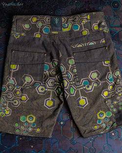 Flying Short Men / Tough Linen Printed - MYCELIUM Yacxilan Artwear