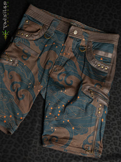 Flying Short Men / Bio Farms Organic Twill  / Fake Leather Patches - SHOGUNSEA
