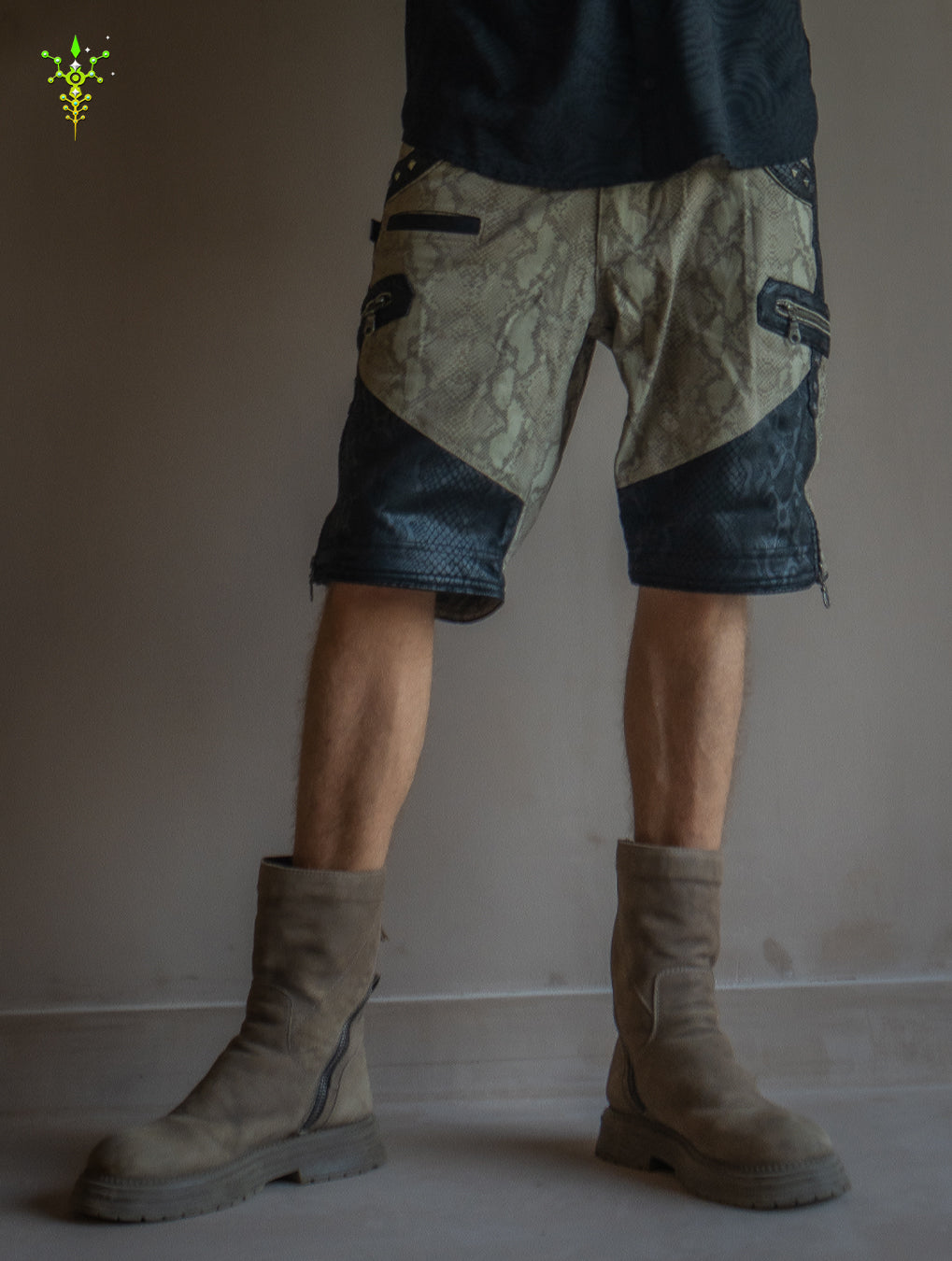 Flying Short Men / Twill Fake Leather Patches - KINGKOBRA -BOA