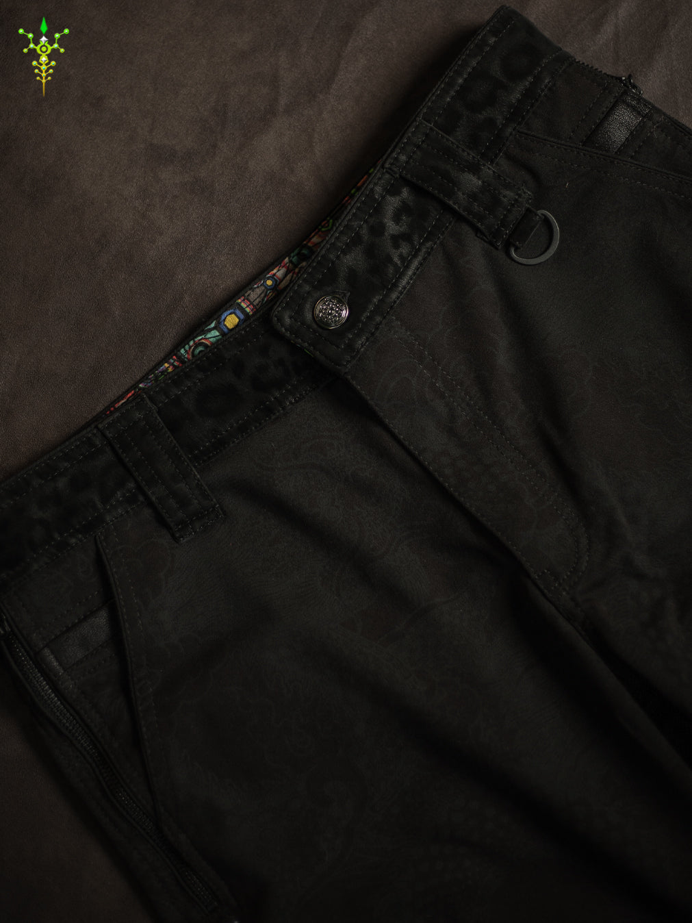 Flying Short Men / TR Fake Leather Patches - BLAK DRAGONS Leopard