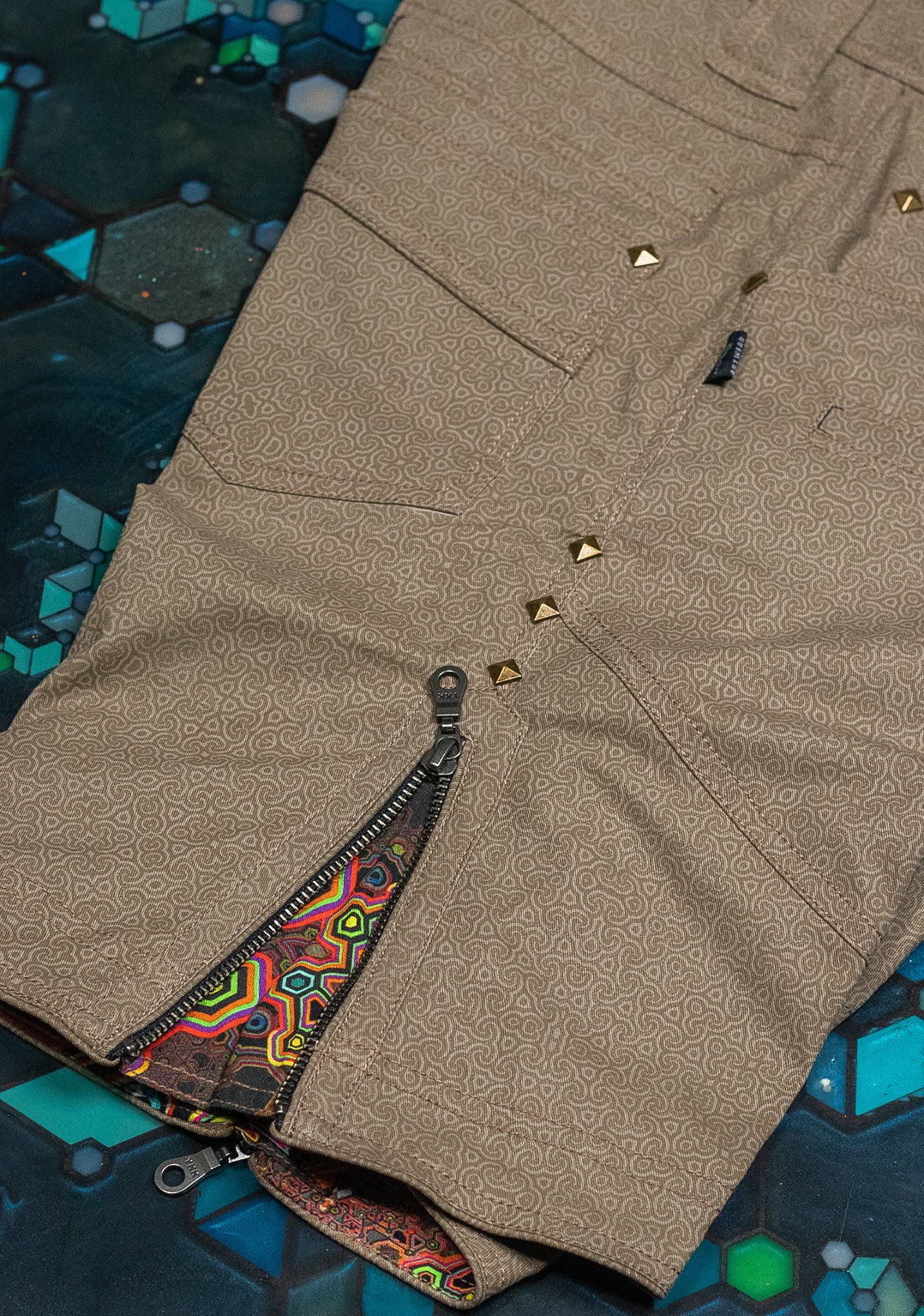 Flying Short Men / Cotton Printed - Sand SPACE INVADERS Demetrio