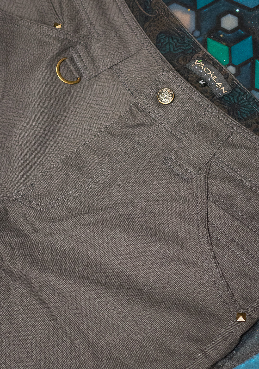 Flying Short / Twill Stretchy Screenprint -  Grey DMTICIOUS Dragons