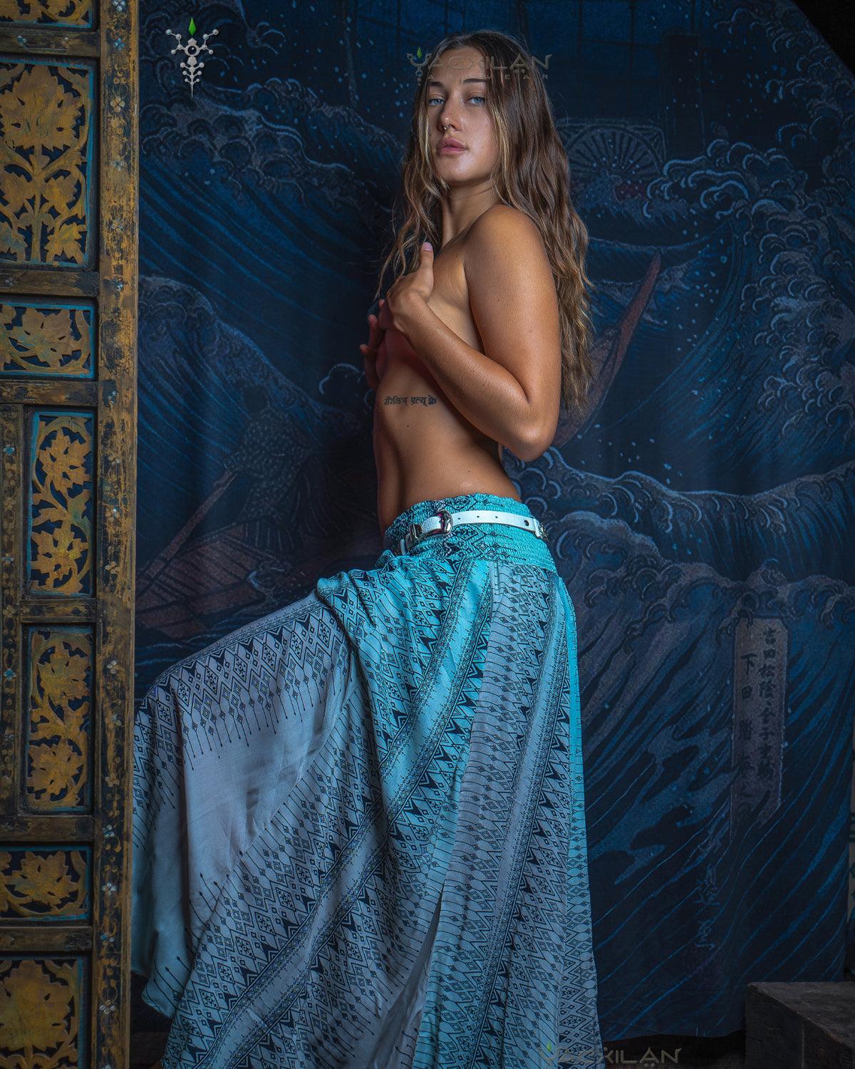 Gipsy Low Waist Long Skirt / Bamboo - BOHONI - Yacxilan Artwear