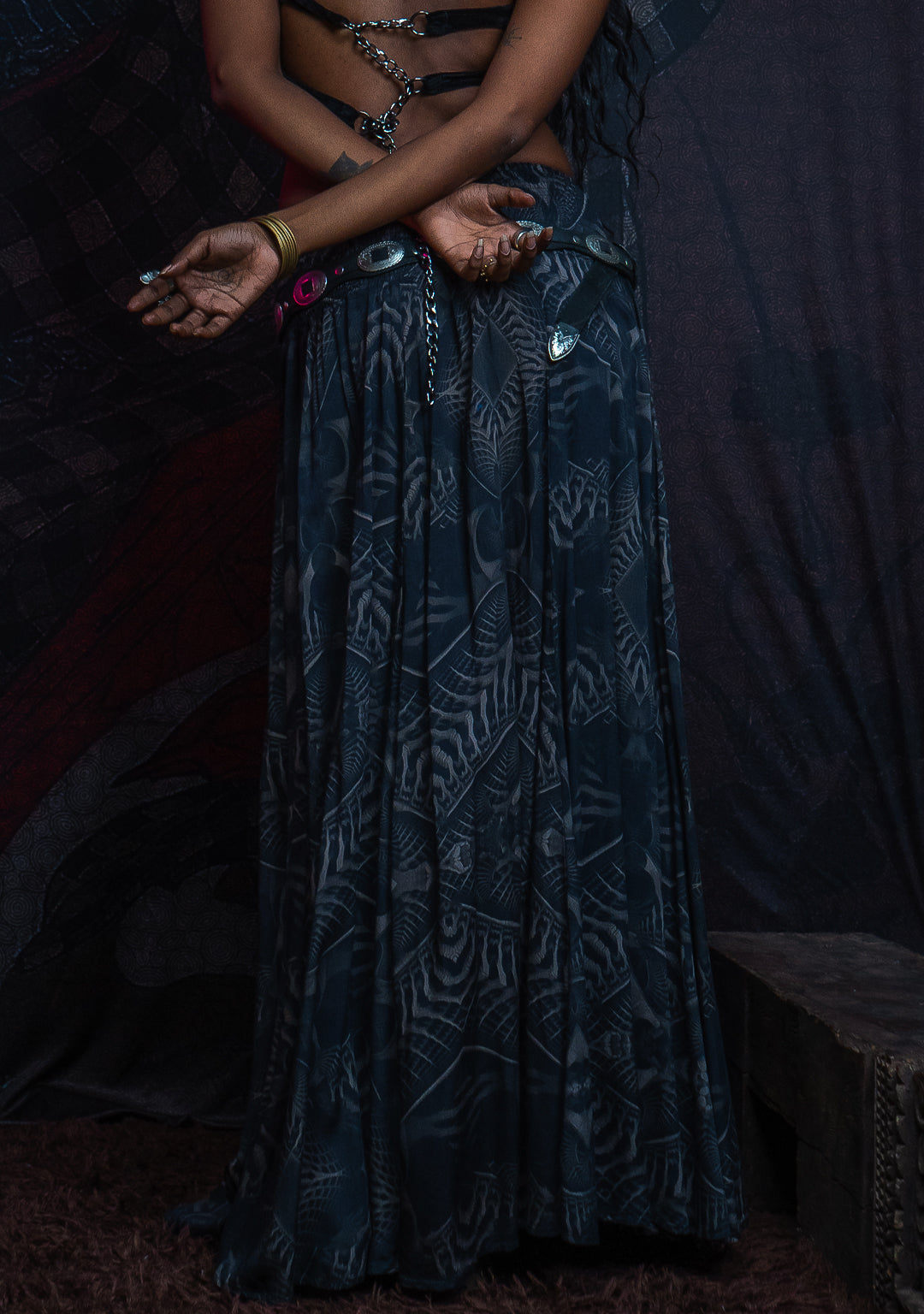 Gipsy Low Waist Long Skirt / Bamboo - DARK SANDOKAN