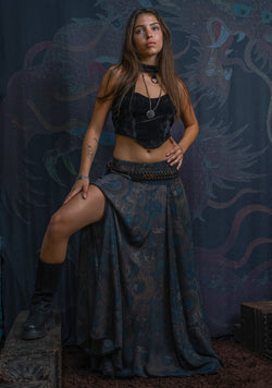 Gipsy Low Waist Long Skirt / Bamboo - DRAGONS