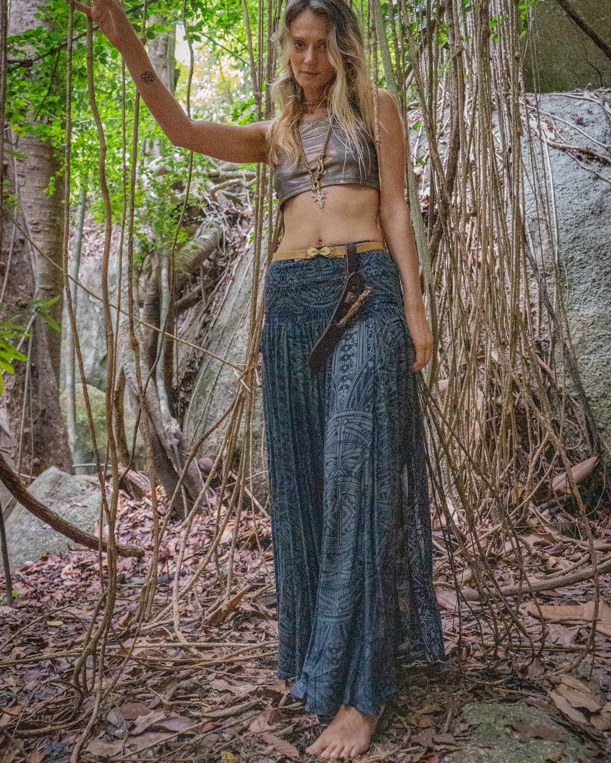 Gipsy Low Waist Long Skirt / Bamboo - RETRO FUTURE